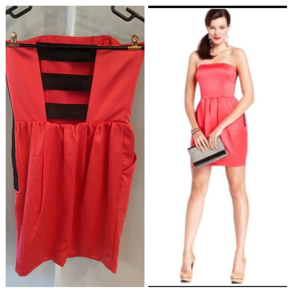 RACHEL Rachel Roy strapless caged dress size 0